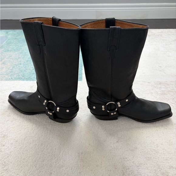 Black Leather Boulet motorcycle boots - Picture 4 of 8